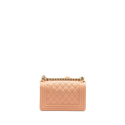 CHANEL SMALL BOY BAG CAVIAR LIGHT PINK LGHW