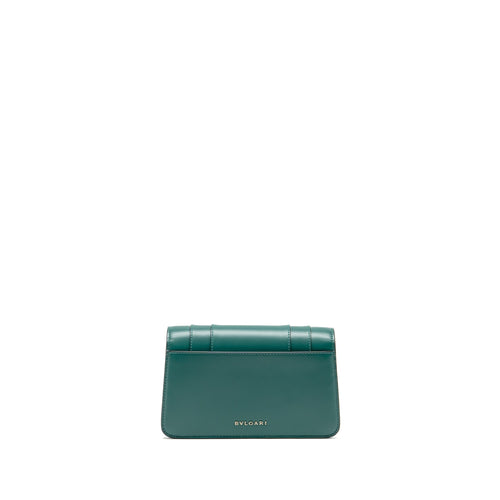 BVLGARI SERPENTI FOREVER WALLET ON CHAIN CALFSKIN GREEN LGHW