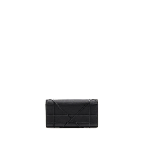 DIOR DIORAMA WALLET WITH CHAIN CALFSKIN BLACK GHW