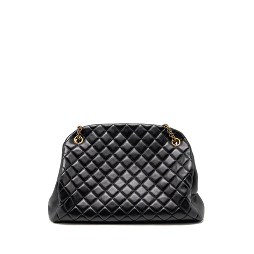 CHANEL JUST MADEMOISELLE BOWLING BAG LAMBSKIN BLACK GHW