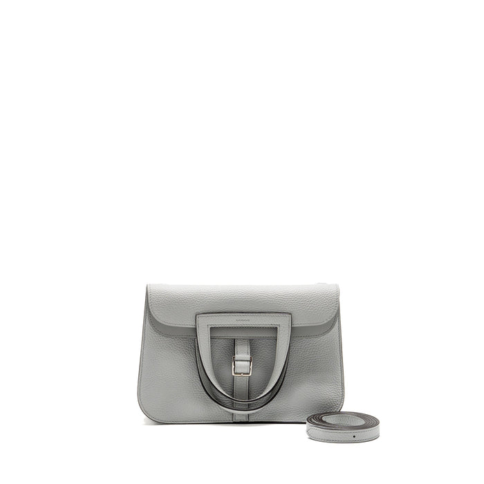 HERMES HALZAN 25 CLEMENCE BLUE PALE SHW