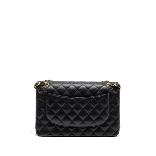 CHANEL JUMBO CLASSIC DOUBLE FLAP BAG CAVIAR BLACK GHW
