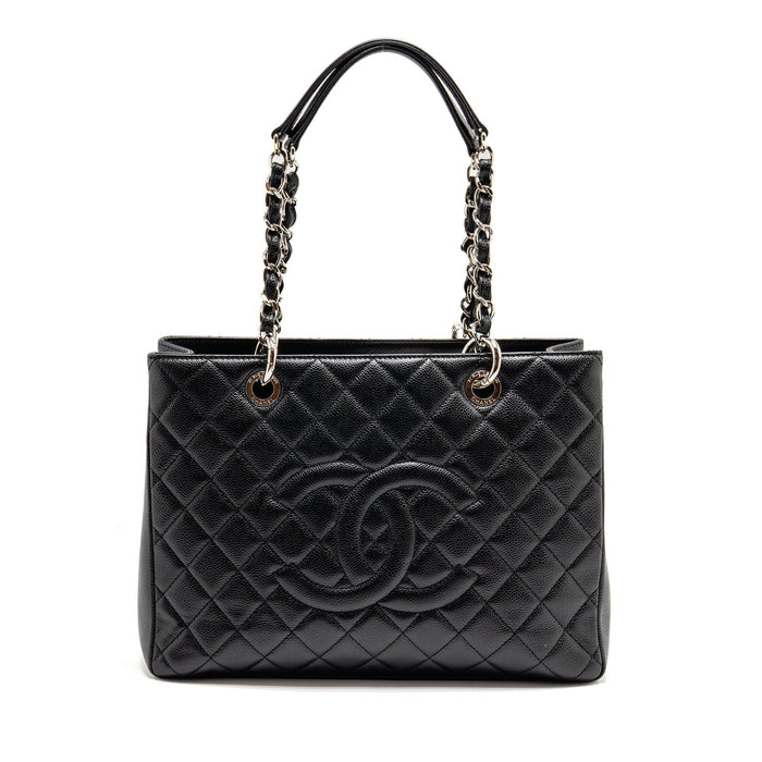 CHANEL GRAND SHOPPING TOTE CAVIAR BLACK SHW