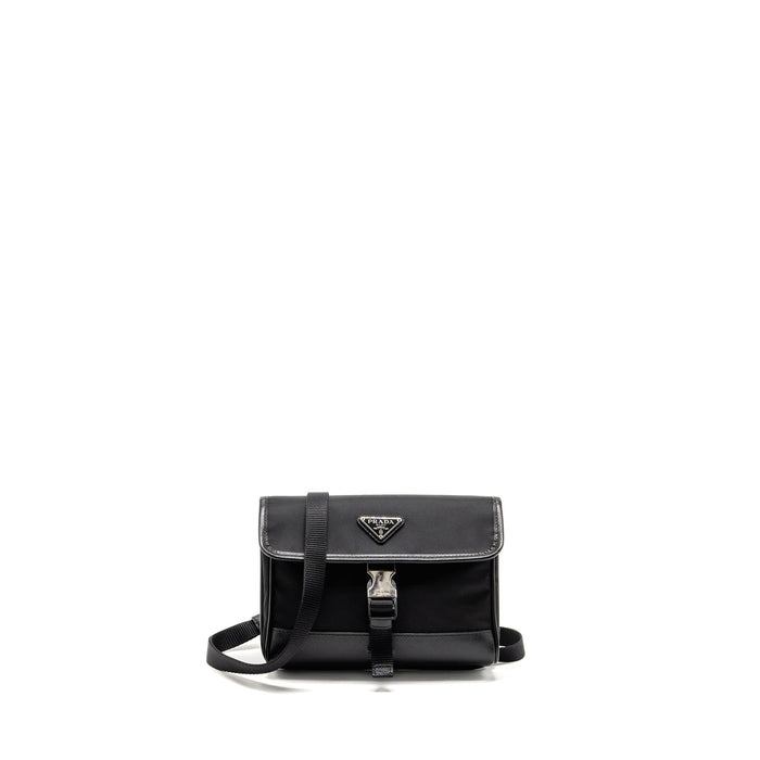 PRADA TRIMMED SAFFIANO PHONE CASE RE-NYLON BLACK SHW