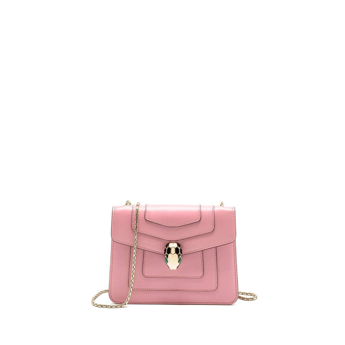 BVLGARI SERPENTI FOREVER CROSSBODY BAG CALFSKIN PINK LGHW