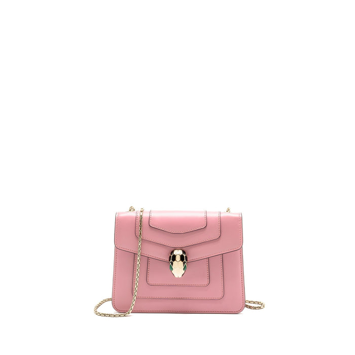 BVLGARI SERPENTI FOREVER CROSSBODY BAG CALFSKIN PINK LGHW