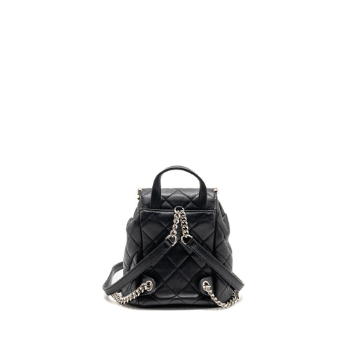 CHANEL QUILTED METALLIC BUBBLE BACKPACK LAMBSKIN BLACK MULTICOLOUR HARDWARE