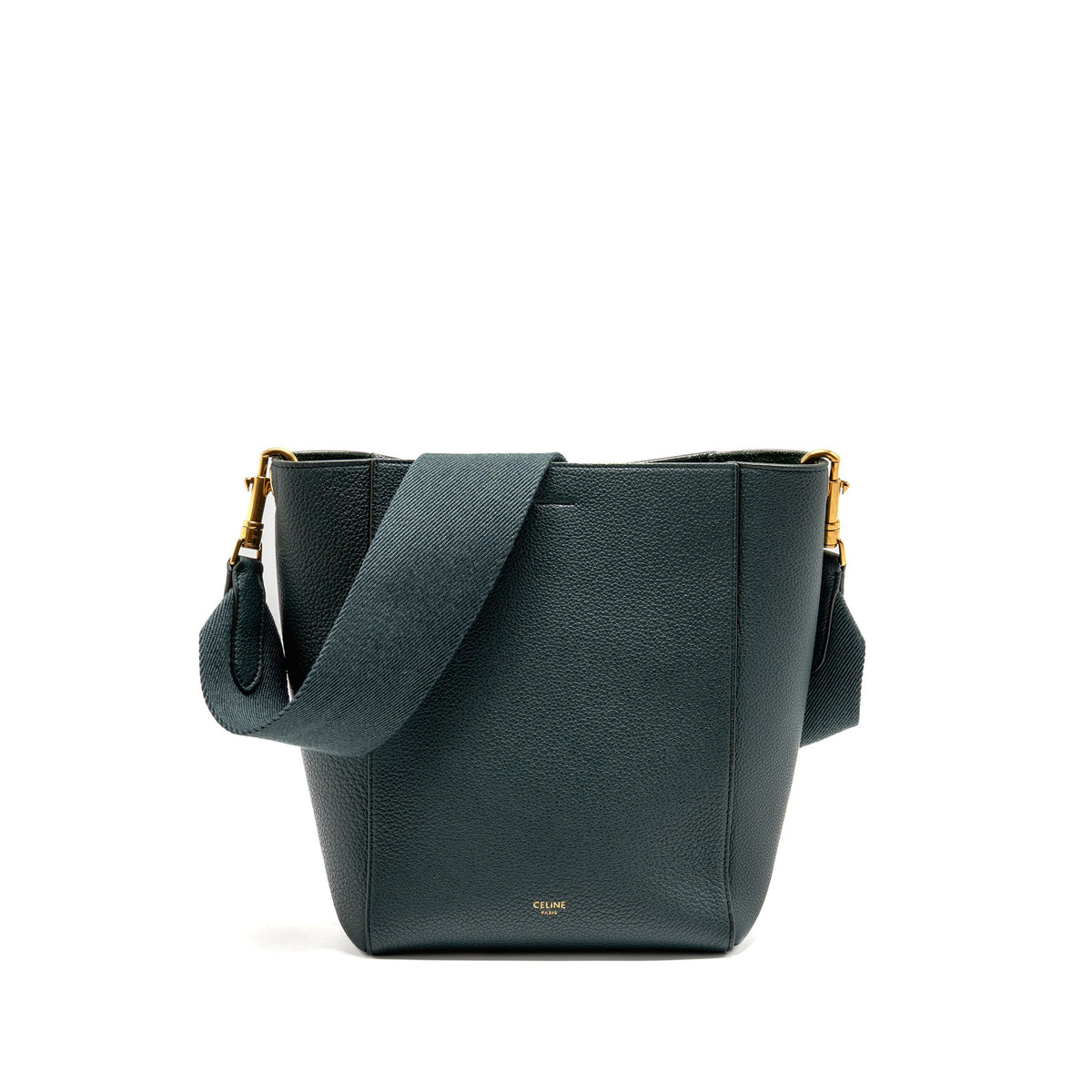 CELINE SMALL SANGLE BUCKET BAG SOFT GRAINED CALFSKIN AMAZONE GHW