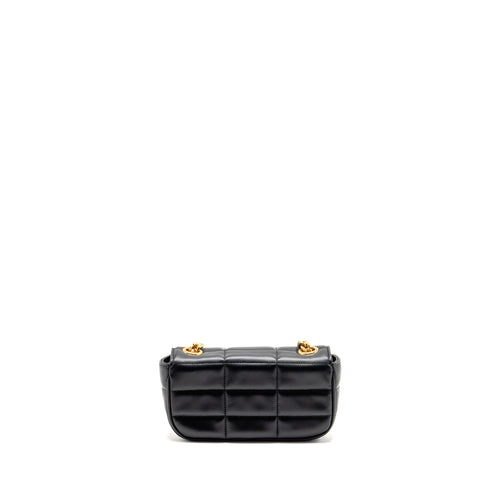CELINE MATELASSE MINI CHAIN SHOULDER BAG CALFSKIN BLACK GHW