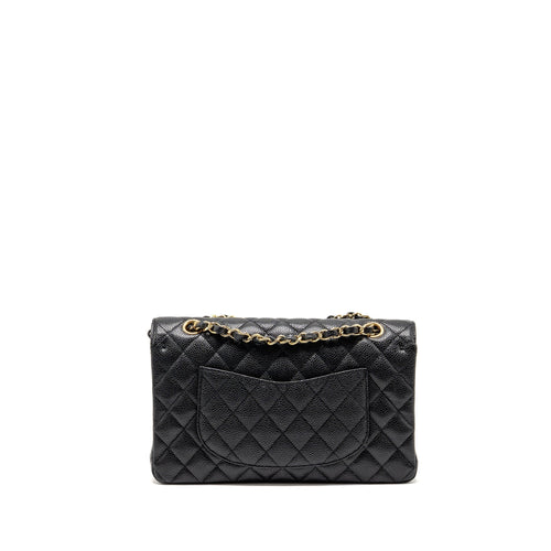 CHANEL MEDIUM CLASSIC DOUBLE FLAP BAG CAVIAR BLACK GHW