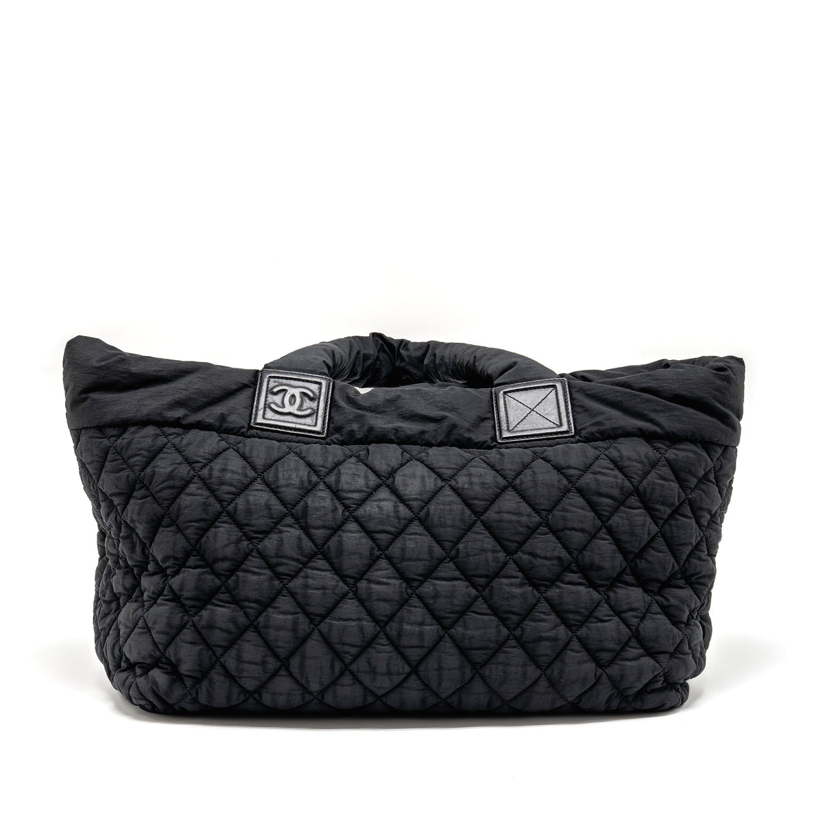 CHANEL COCOON TRAVEL TOTE BAG NYLON/CANVAS BLACK SHW
