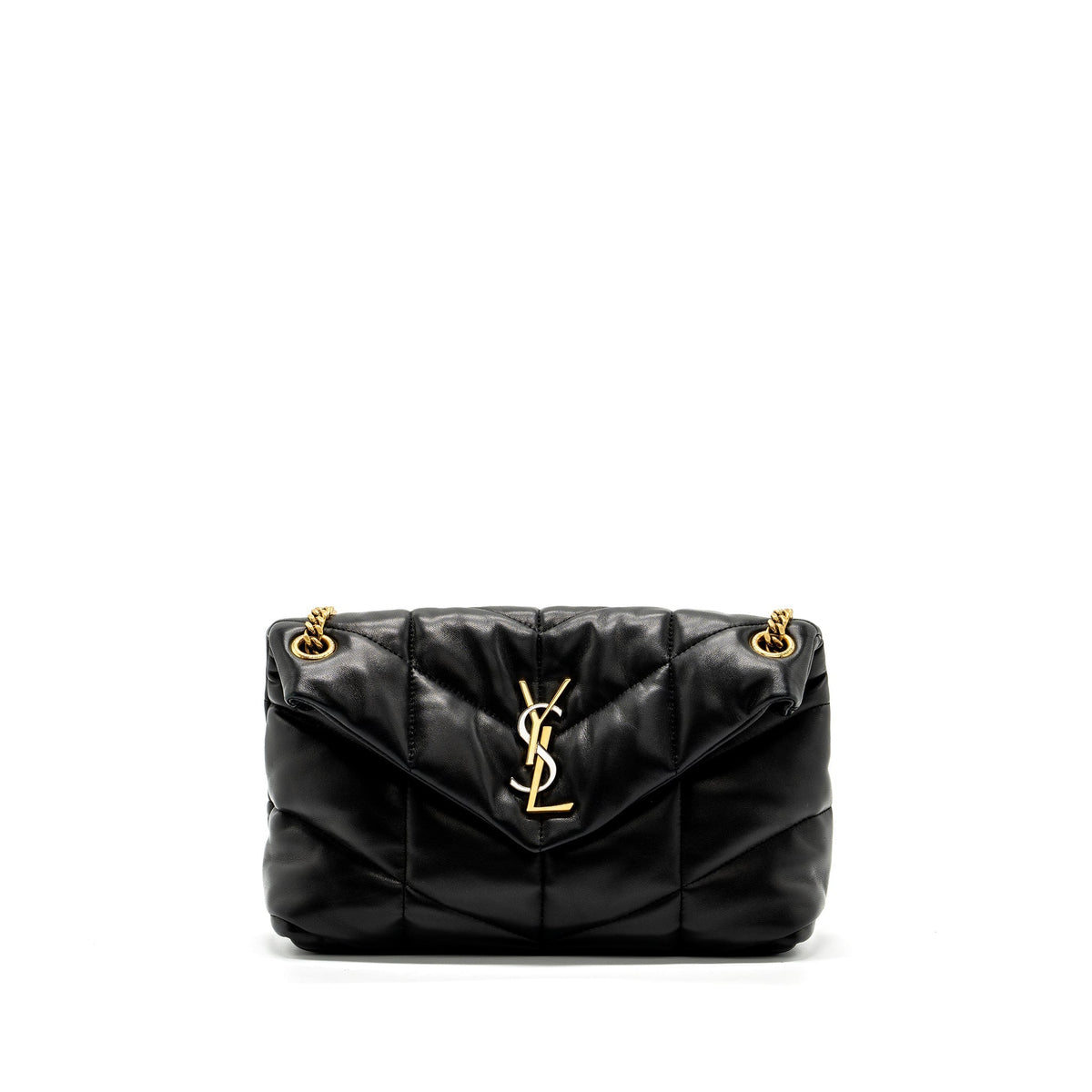 SAINT LAURENT/YSL SMALL PUFFER BAG NAPPA BLACK MULTICOLOUR HARDWARE