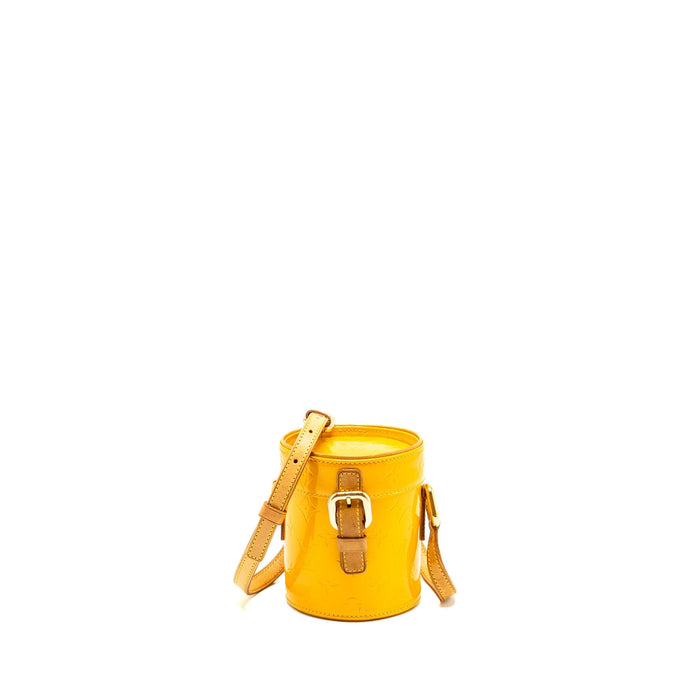 LOUIS VUITTON VERNIS ASTOR PLACE VANITY BAG PATENT YELLOW GHW