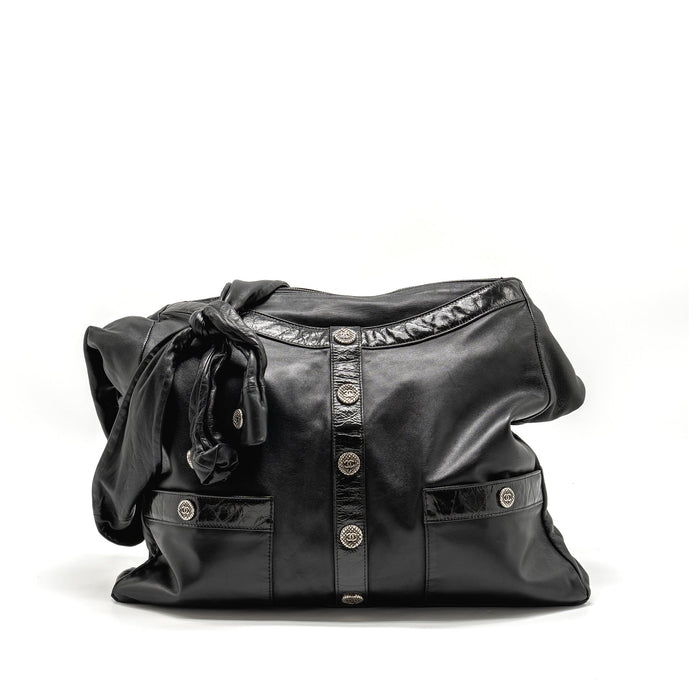 CHANEL TIE ON GIRL BAG LAMBSKIN BLACK SHW