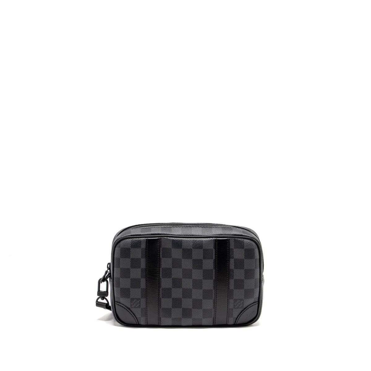 LOUIS VUITTON POCHETTE KASAI CLUTCH BAG DAMIER GRAPHITE CANVAS SO BLACK
