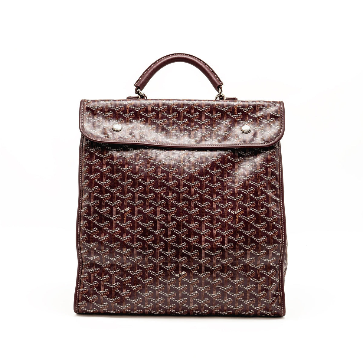 GOYARD SAINT LEGER BACKPACK GOYARDINE CANVAS BURGUNDY SHW