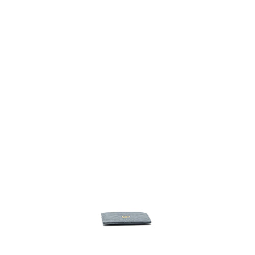 DIOR CARO FIVE-SLOT CARD HOLDER CALFSKIN GREY LGHW