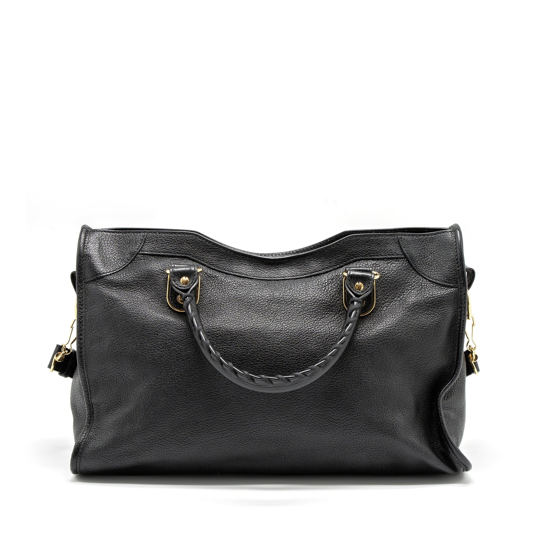 BALENCIAGA CLASSIC CITY BAG LEATHER BLACK GHW