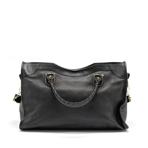 BALENCIAGA CLASSIC CITY BAG LEATHER BLACK GHW
