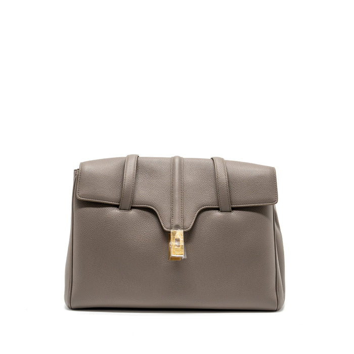 CELINE MEDIUM SOFT 16 BAG GRAINED CALFSKIN GREY GHW