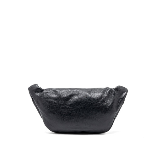 BALENCIAGA EUROPA BELT BAG CALFSKIN BLACK/RED SHW