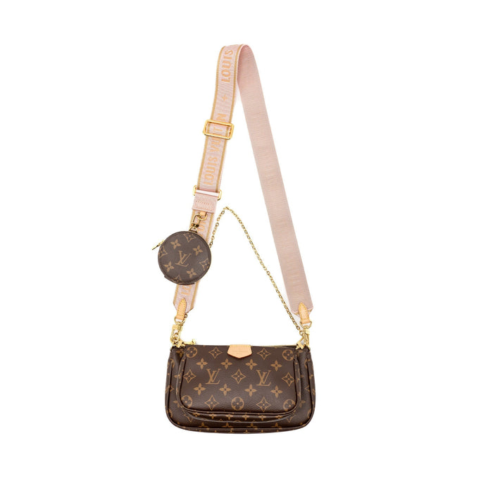 LOUIS VUITTON MULTI POCHETTE MONOGRAM CANVAS ROSE CLAIR GHW