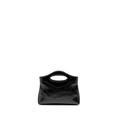 CHANEL 24C MINI 31 CLUTCH WITH CHAIN SHINY CALFSKIN BLACK LGHW (MICROCHIP)