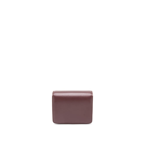 CELINE MINI BOX CALFSKIN BURGUNDY BRUSHED GHW