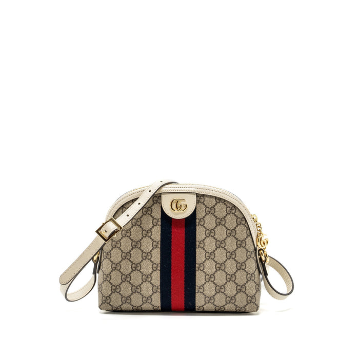 GUCCI OPHIDIA SHOULDER BAG GG SUPREME CANVAS GHW
