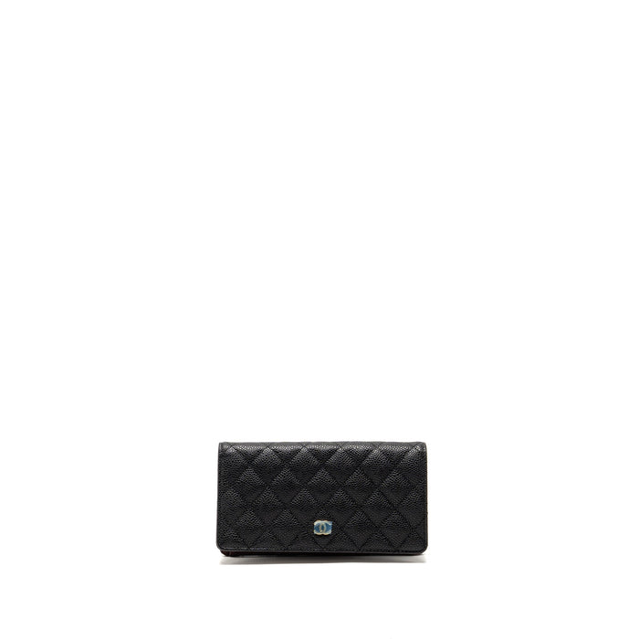 CHANEL CLASSIC CC LONG WALLET CAVIAR BLACK GHW