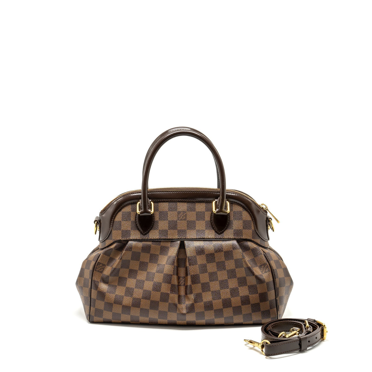 LOUIS VUITTON TREVI TOTE BAG DAMIER EBENE CANVAS GHW