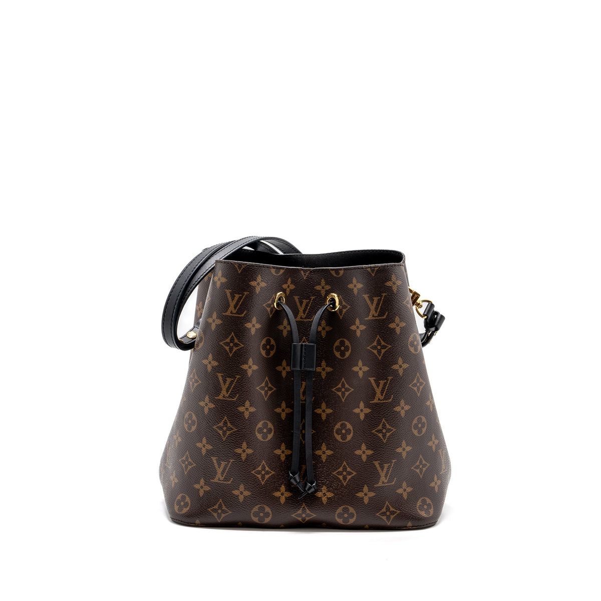 LOUIS VUITTON NEONOE MM  MONOGRAM CANVAS BLACK GHW
