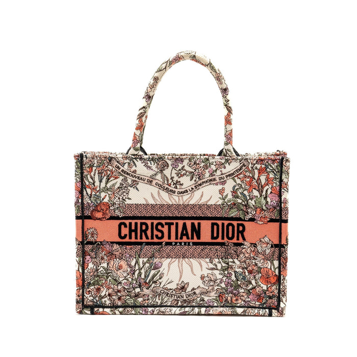 DIOR MEDIUM BOOK TOTE LIMITED EDITION CANVAS MULTICOLOUR