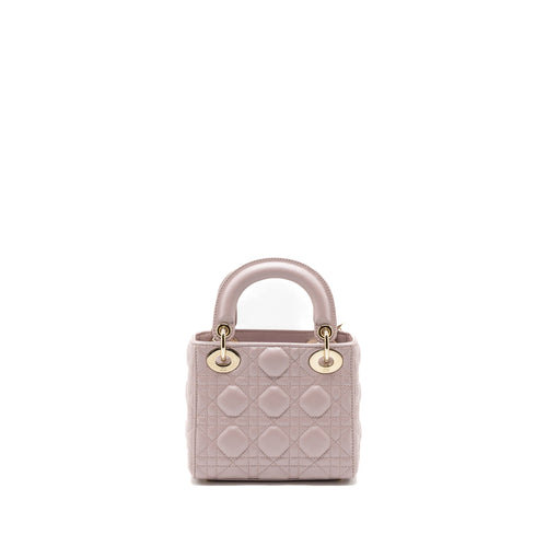 DIOR MINI LADY DIOR BAG LAMBSKIN LIGHT PINK LGHW