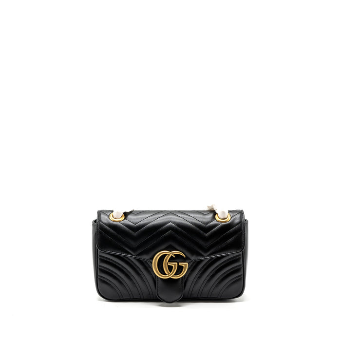 GUCCI SMALL MARMONT BAG CALFSKIN BLACK GHW