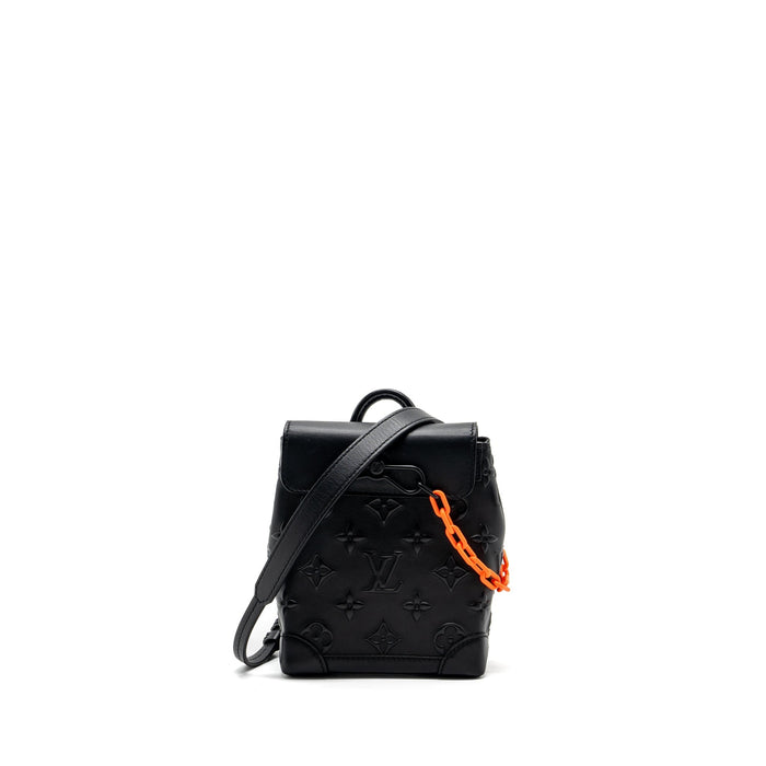 LOUIS VUITTON STEAMER XS CALFSKIN BLACK WITH BLACK HARDWARE(NEW VERSION)