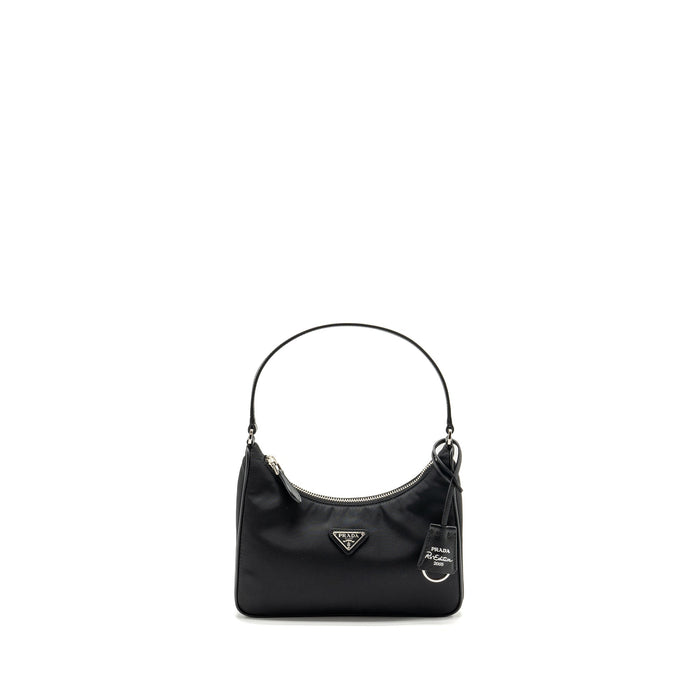 PRADA RE-EDITION 2005 RE-NYLON AND SAFFIANO MINI BAG BLACK SHW
