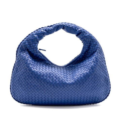 BOTTEGA VENETA INTERCCIATO HOBO BAG LAMBSKIN DARK BLUE SHW