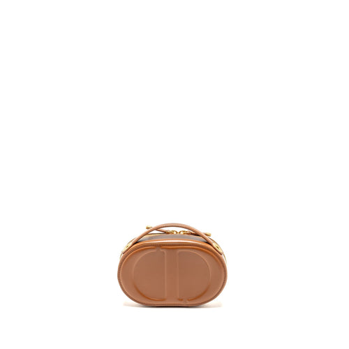 DIOR CD SIGNATURE POUCH WITH CHAIN CALFSKIN GOLDEN SADDLE GHW