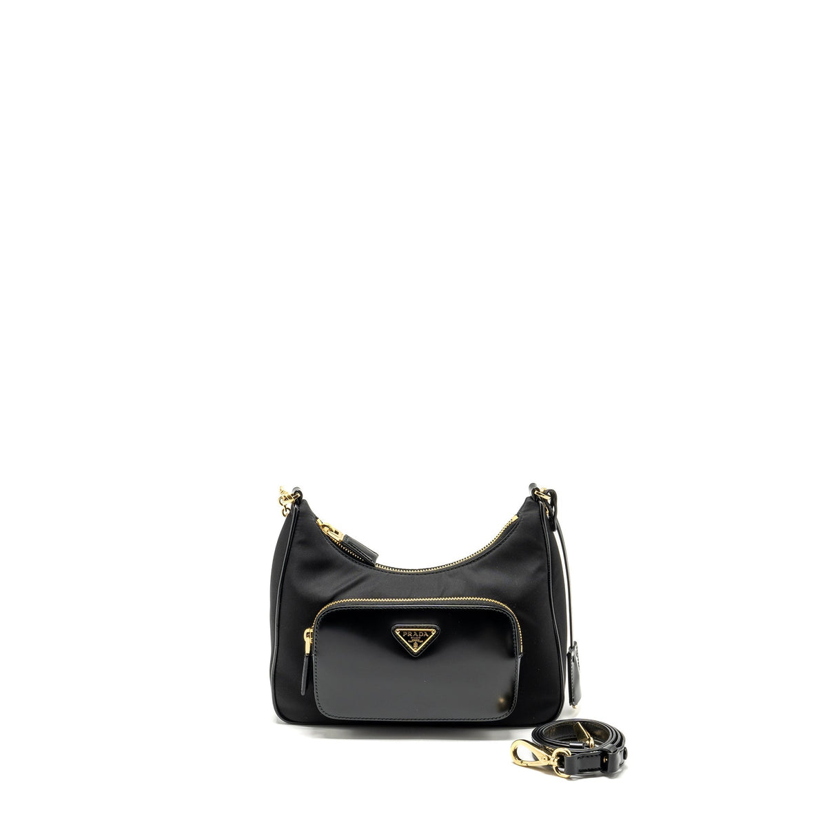 PRADA RE-NYLON MINI BAG NYLON/ CALFSKIN BLACK GHW