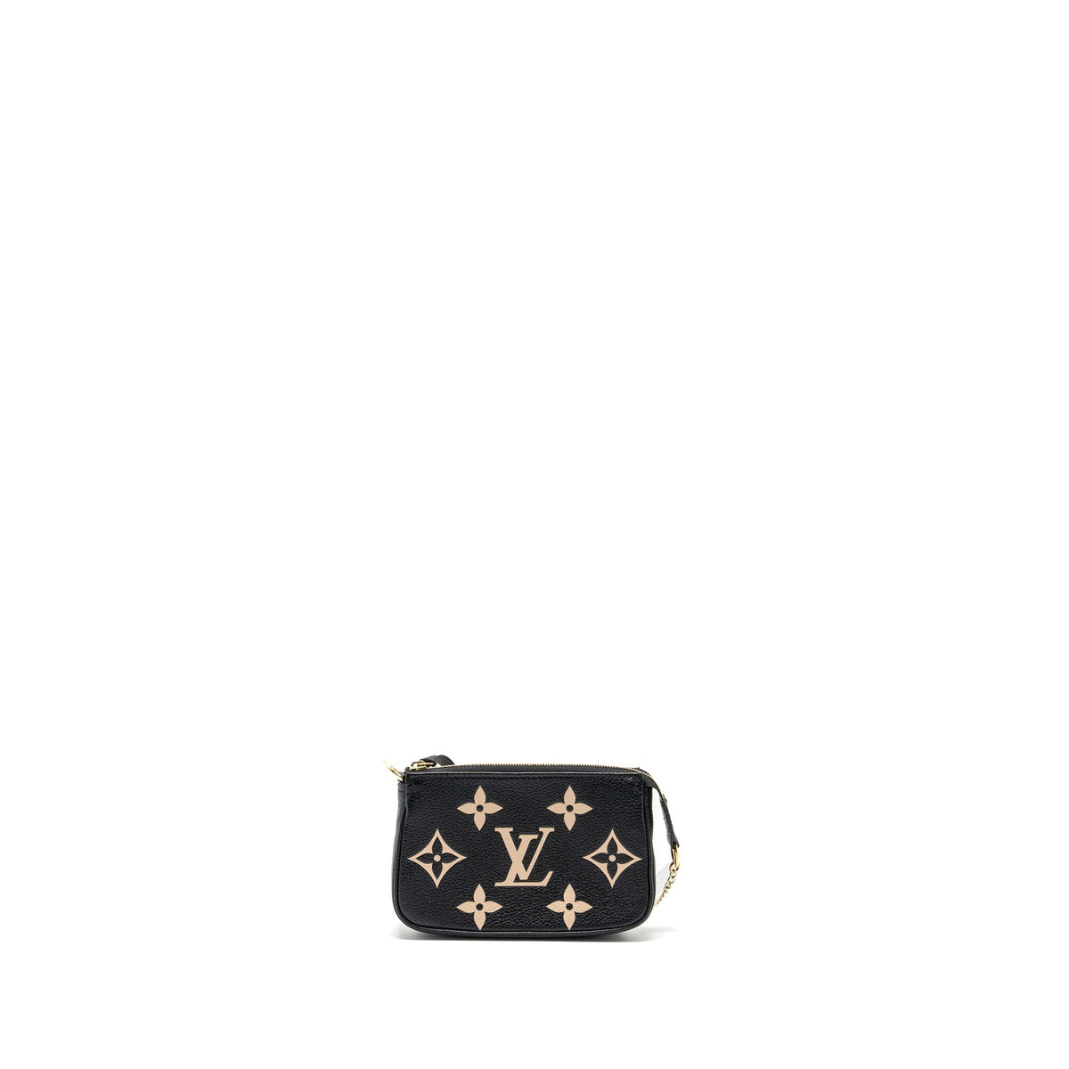 LOUIS VUITTON MINI POCHETTE ACCESSORIES BICOLOUR MONOGRAM EMPREINTE GHW