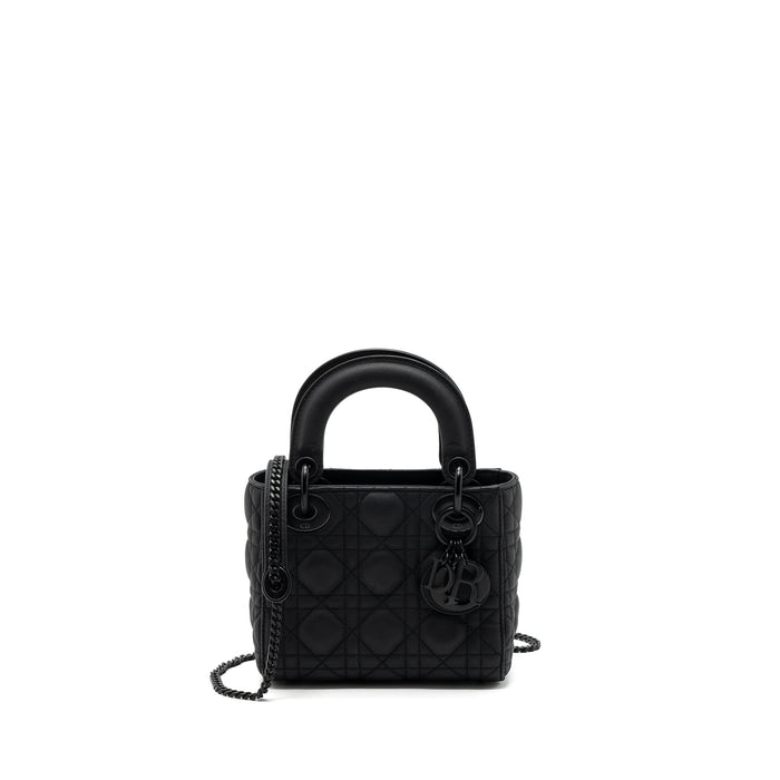 DIOR MINI LADY DIOR CALFSKIN SO BLACK
