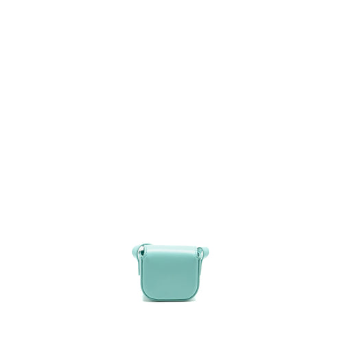 CELINE MINI CLAUDE SHINY CALFSKIN BLUE GHW