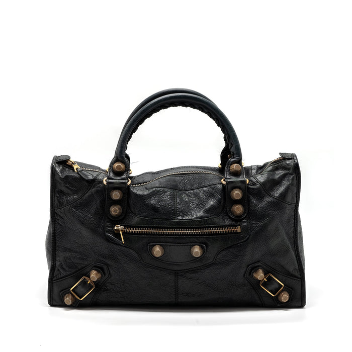 BALENCIAGA G21 WORK BAG LEATHER BLACK GHW