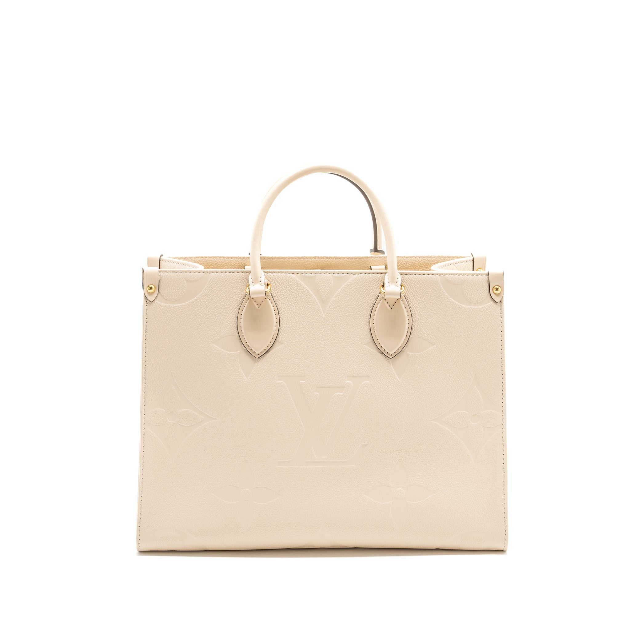 LOUIS VUITTON ONTHEGO MM EMPREINTE LEATHER WHITE GHW (NEW VERSION)