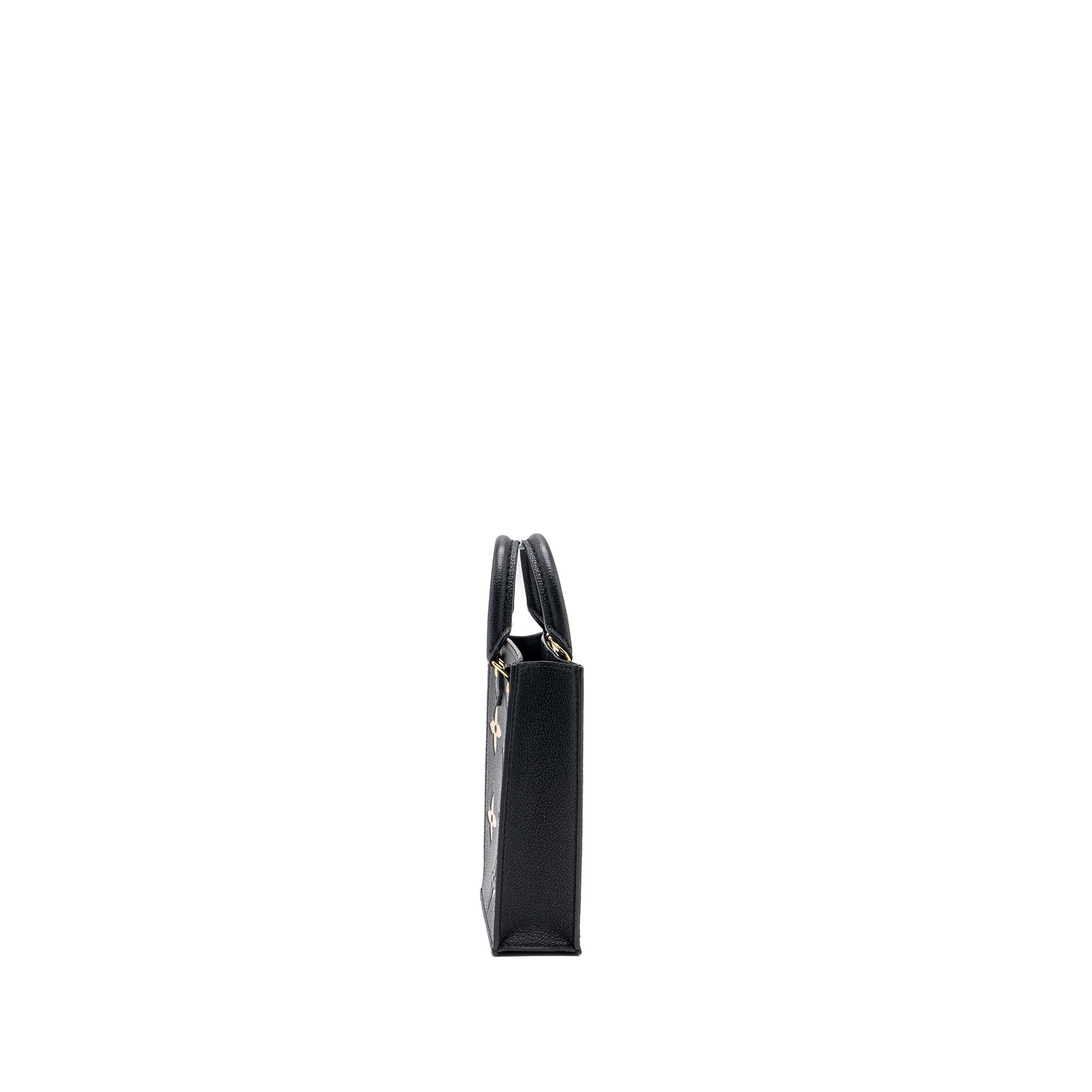 LOUIS VUITTON PETIT SAC PLAT MONOGRAM EMPREINTE BLACK/ BEIGE GHW (NEW VERSION)