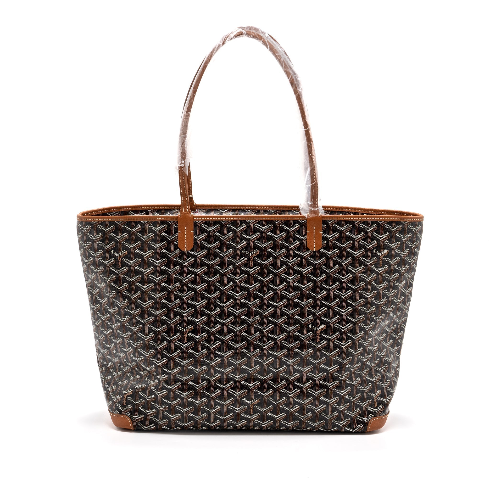 GOYARD ARTOIS MM TOTE GOYARDINE CANVAS BLACK / TAN SHW