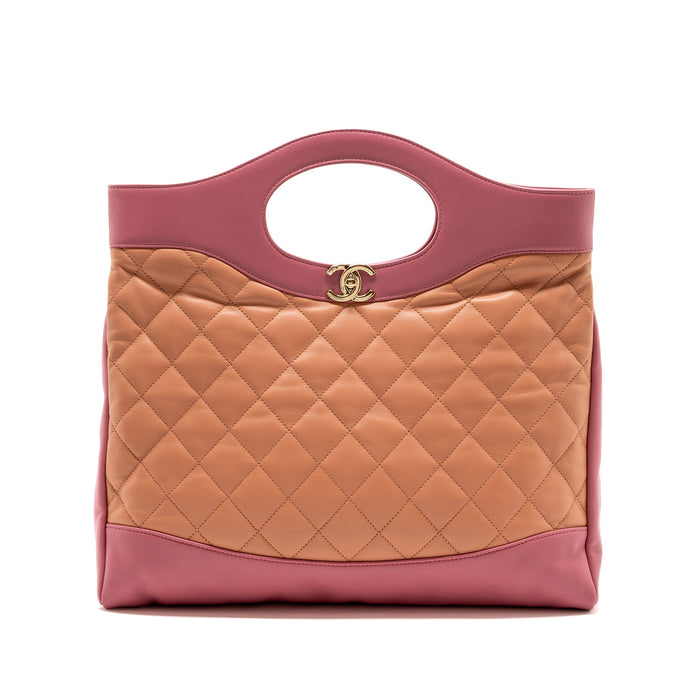 CHANEL LARGE 31 BAG CALFSKIN PINK LGHW