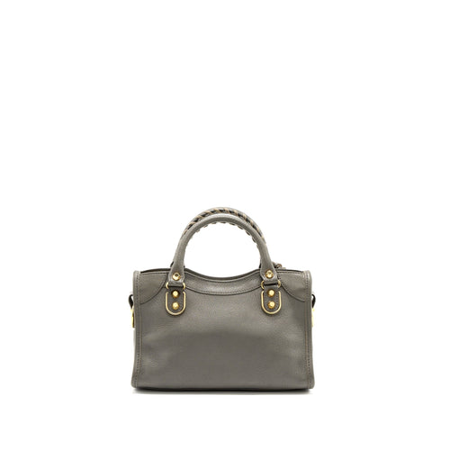 BALENCIAGA MINI CITY BAG GREY GHW