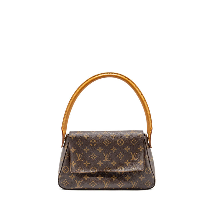 LOUIS VUITTON VINTAGE MINI LOOPING SHOULDER BAG MONOGRAM CANVAS GHW